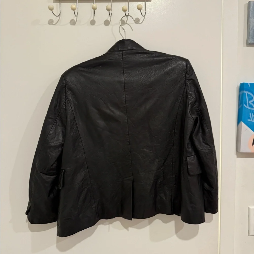 Zadig & Voltaire Black Verys Cuir Leather Jacket - Picture 6 of 7